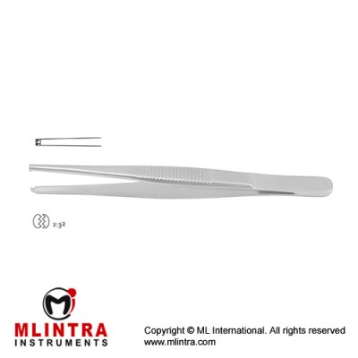 Dissecting Forceps 2 x 3 Teeth Stainless Steel, 24.5 cm - 9 3/4"